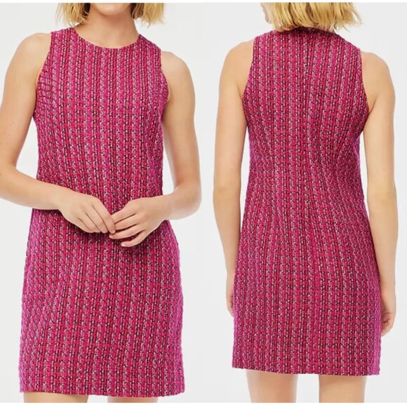 J. Crew Factory Dresses & Skirts - NWT J.CREW FACTORY Pink Tweed Shift Dress Sleeveless Size 20